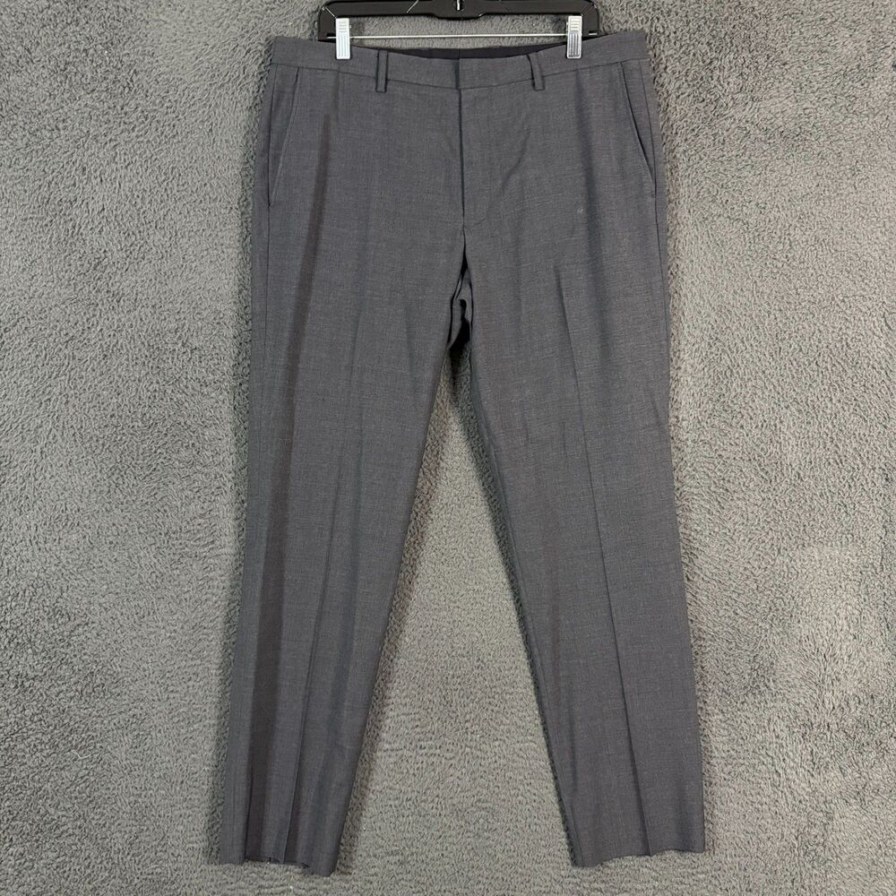 J Crew Pants Mens 35x32 Gray Thompson Tapered Fit Four Season Wool Stretch